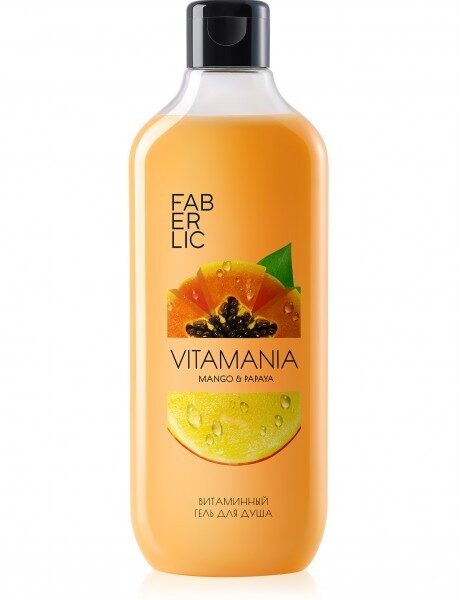 Витаминный гель для душа «Манго & Папайя» с фруктовыми кислотами серии Vitamania