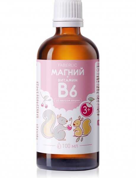 БАД к пище "Магний + В6, раствор" со вкусом вишни