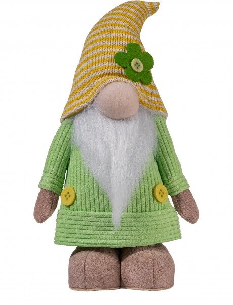 Купить Кукла-гном с белой бородой, зеленым платьем и желтой шляпой с цветком. из каталога Фаберлик.
