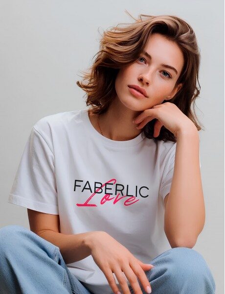 FB-T-L-02-WH0005Футболка женская, цвет белый, размер S