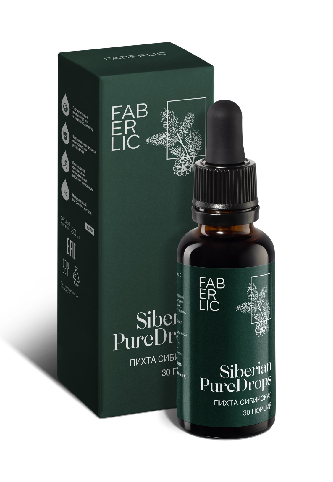 Концентрат пихты сибирской с элеутерококком и лимонником Siberian Pure Drops